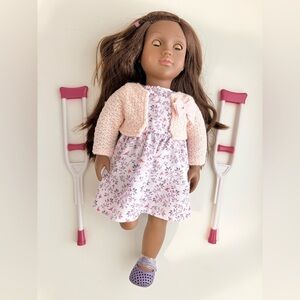 18” Our Generation - Suzee With Amputated Leg (crutches added)